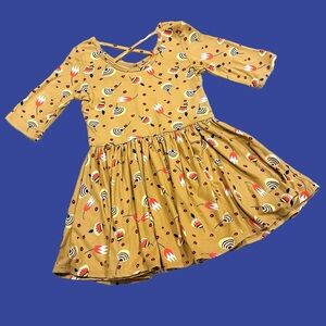 Tan Girls’ Circle Whimsical Dress 2T